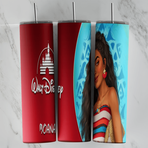 20 Oz Moana Walt Disney Red Portrait Tumbler Cup Design