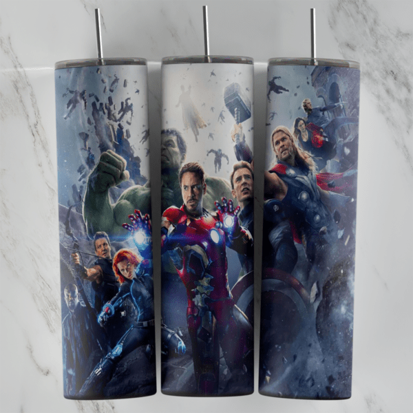 20 Oz Avengers Tumbler Cup Design
