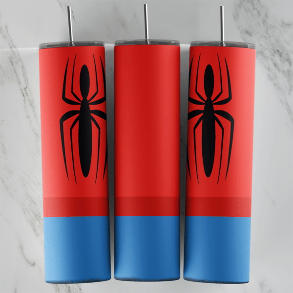 20 Oz Spiderman Classic Suit Colors Tumbler Cup Design
