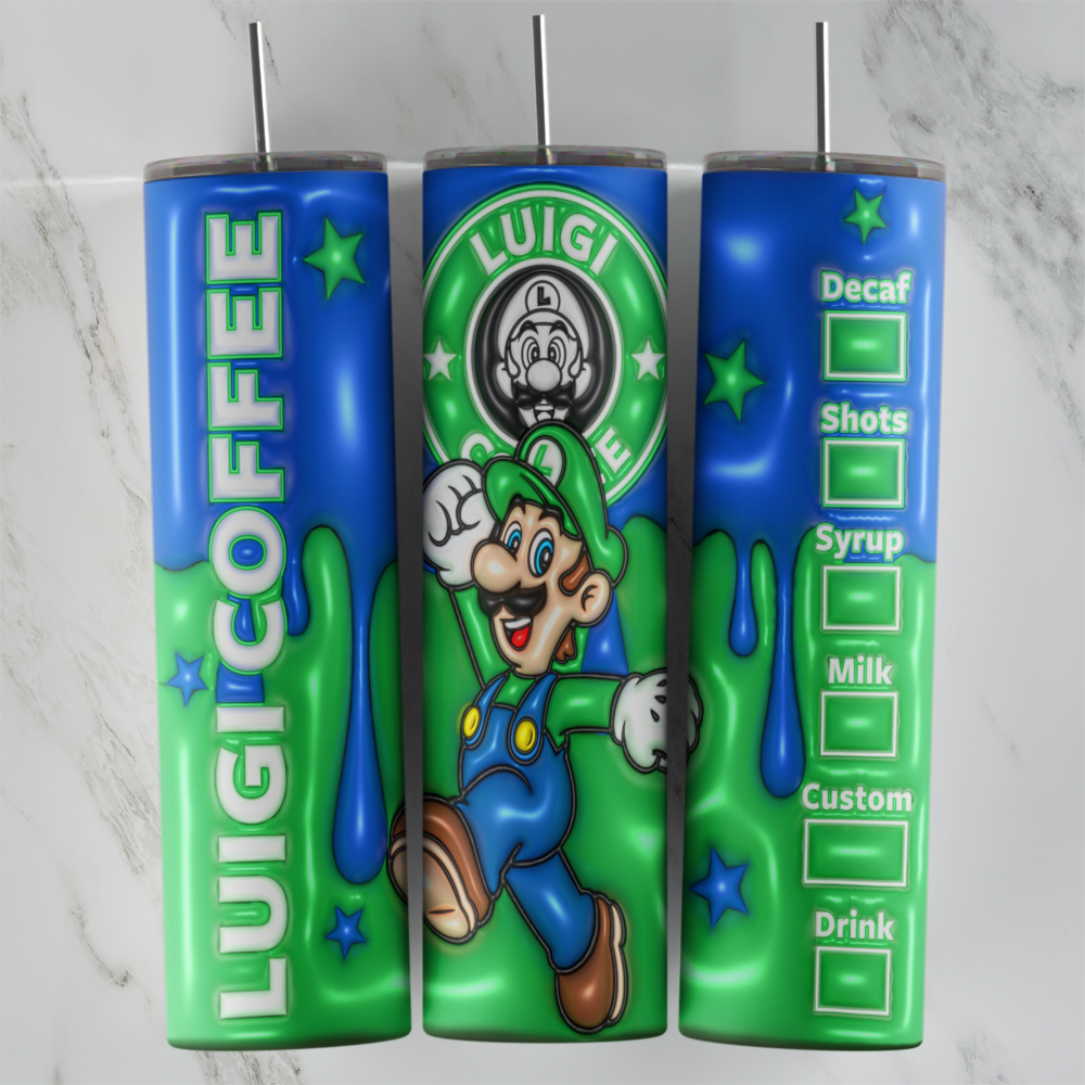 20 Oz 3D Super Mario Tumbler Cup Design