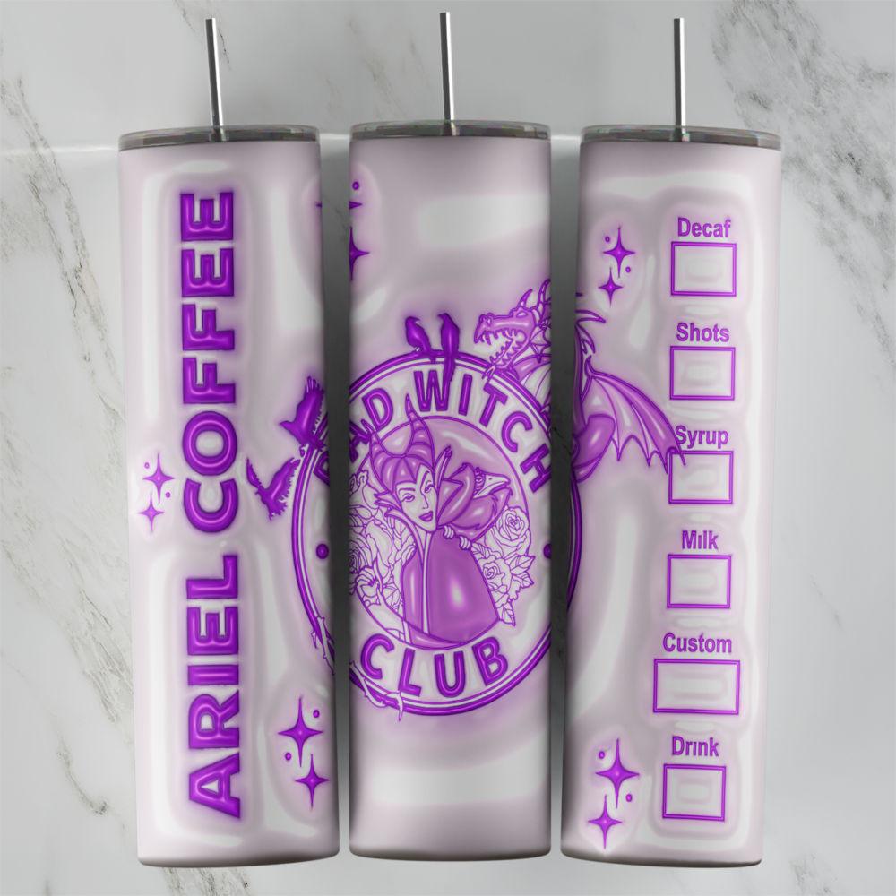 20 Oz 3D Ariel Tumbler Cup Design