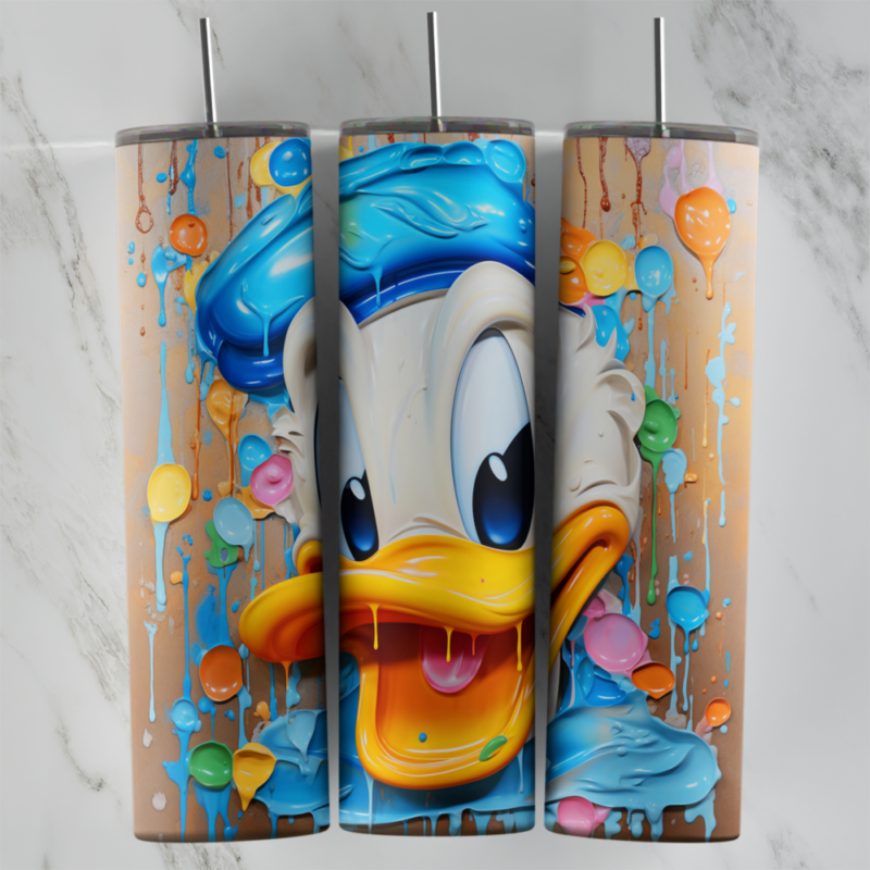 3D Duffy Duck 20 oz tumbler sublimation wrap