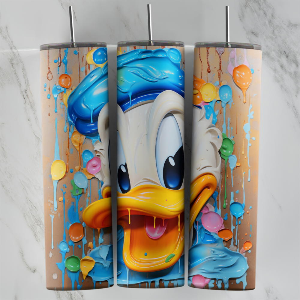 20 Oz 3D Duffy Duck Tumbler Cup Design