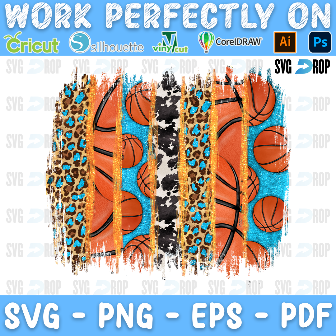 Basketball Brushstrokes PNG