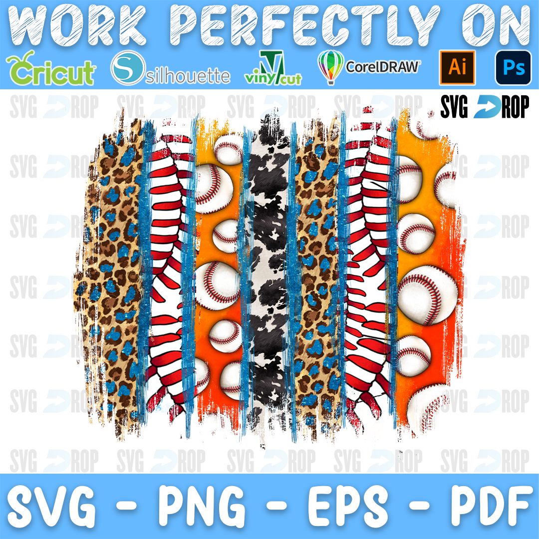 Baseball Brushstrokes PNG