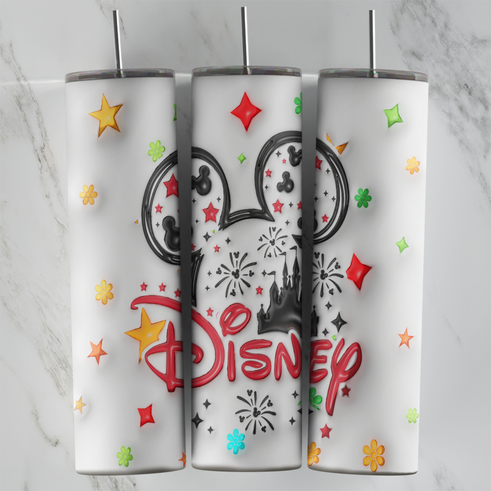 20 Oz 3D Mickey Mouse Disney Castle Ears Tumbler Cup Design