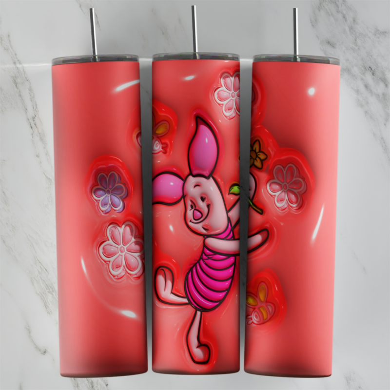 3D Cartoon 20 oz tumbler sublimation wrap