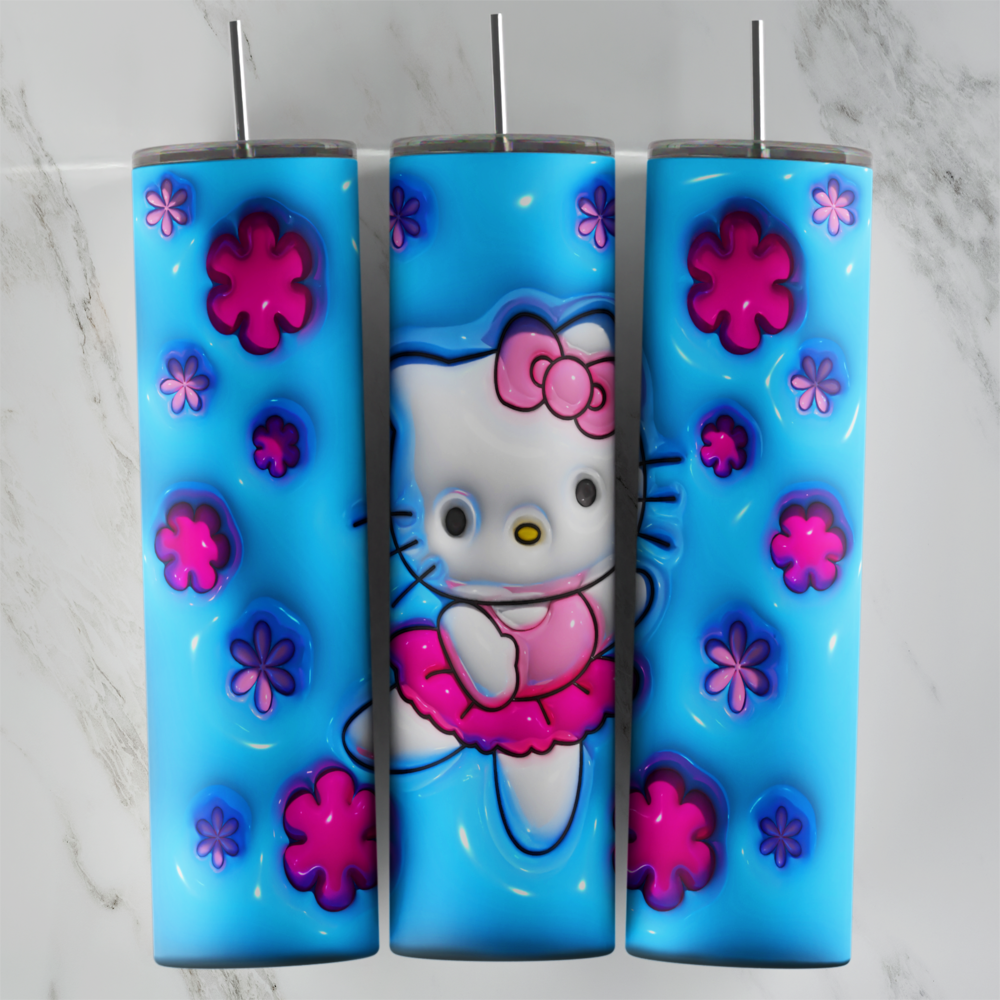 20 Oz 3D Hello Kitty Tumbler Cup Design