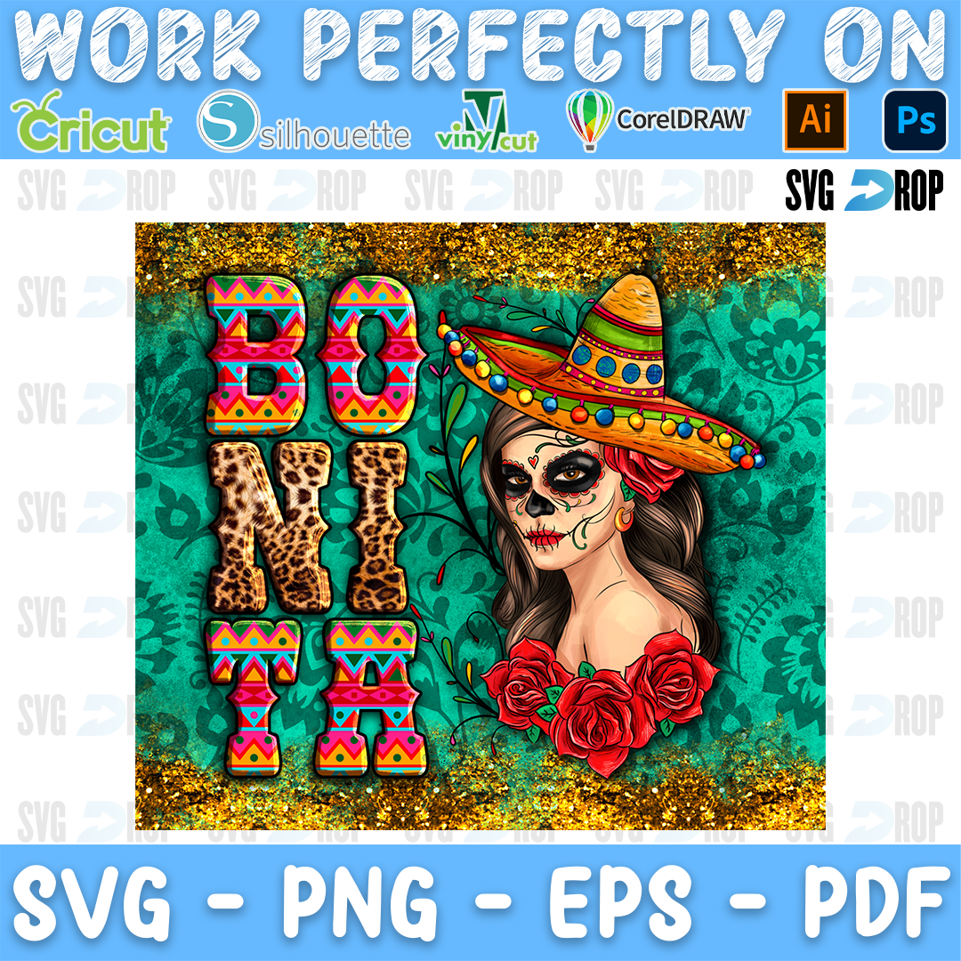 Bonita Sugar Skull Girl PNG