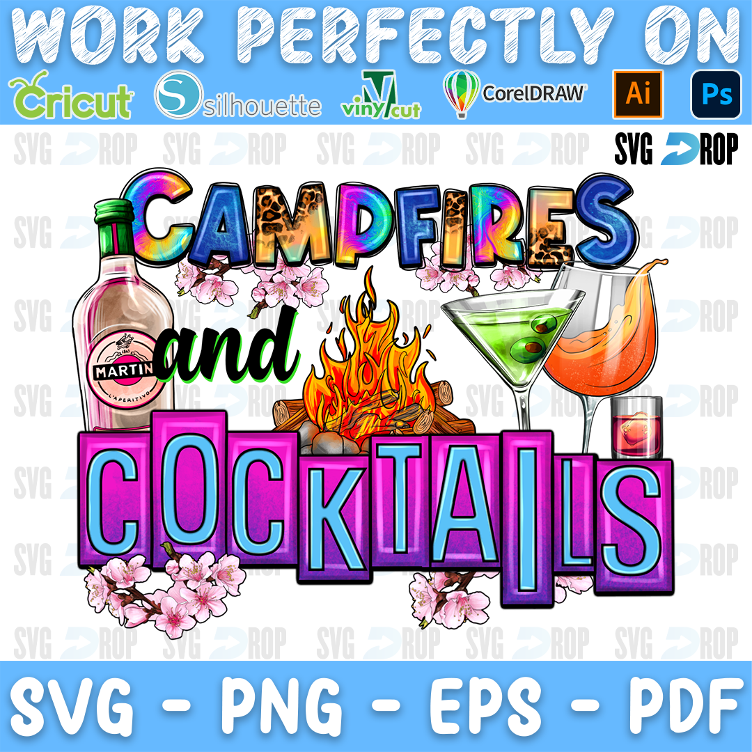 Campfires and Cocktails PNG