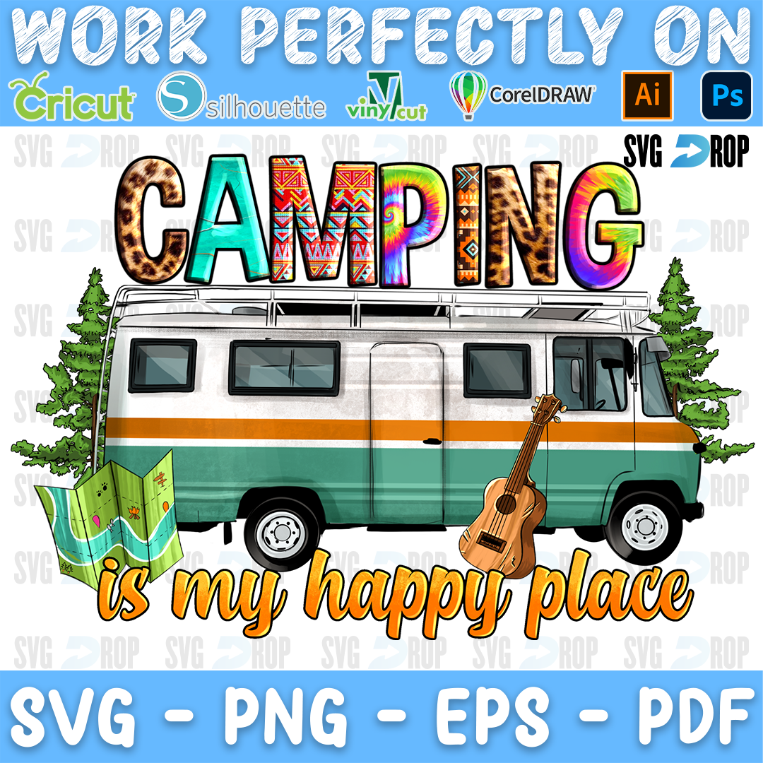 Camping is My Happy Place PNG