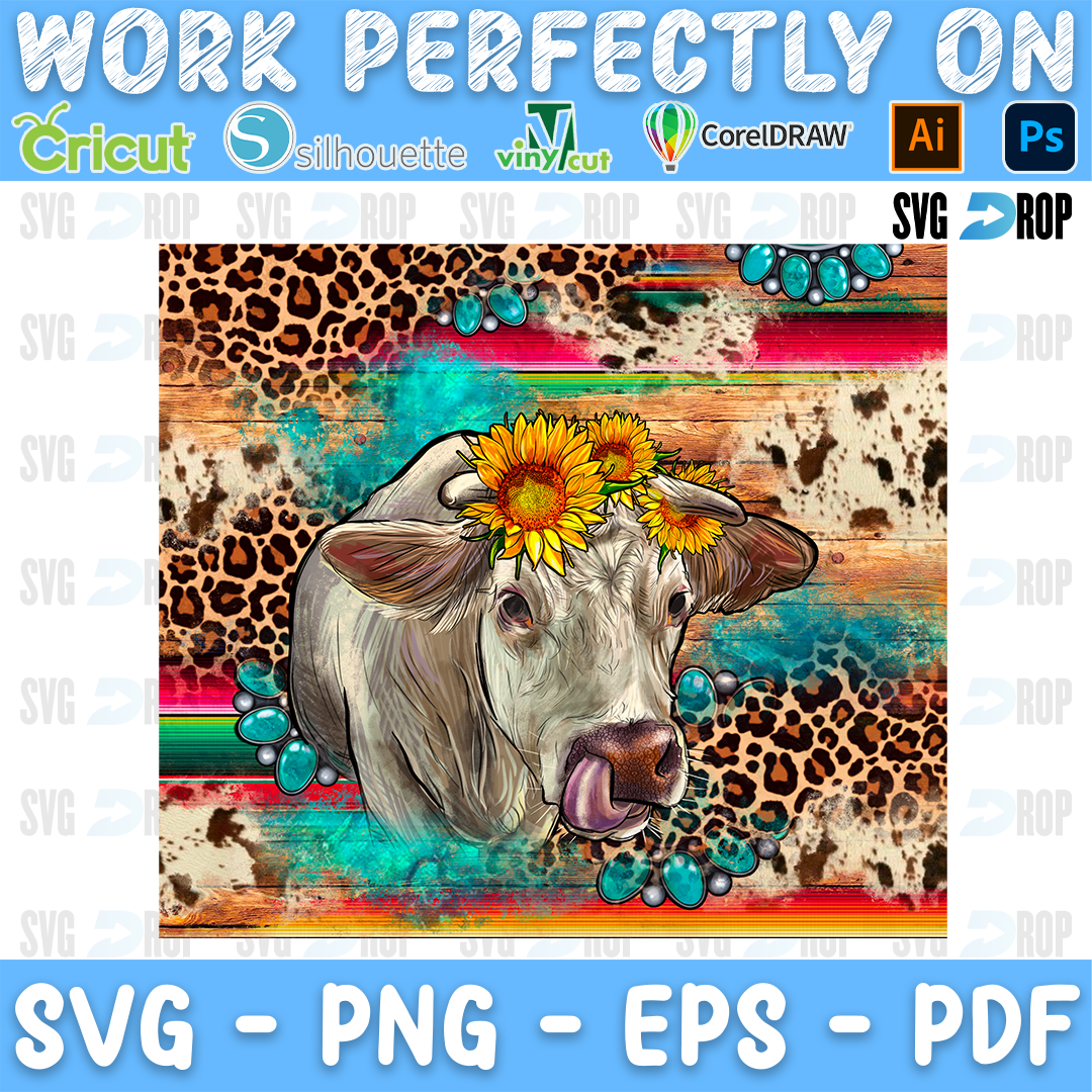 Charolais Leopard Cowhide PNG