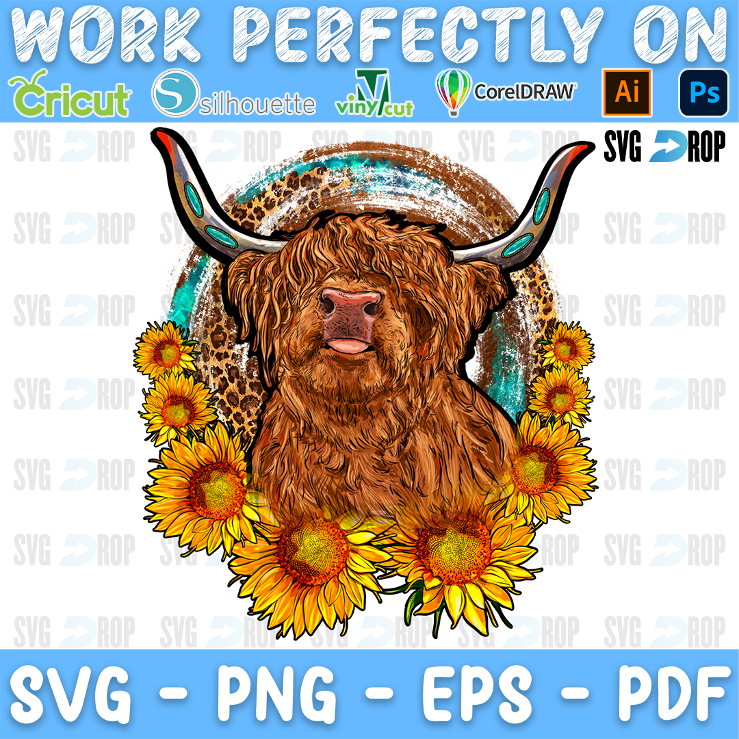 Cow Sunflower Leopard PNG