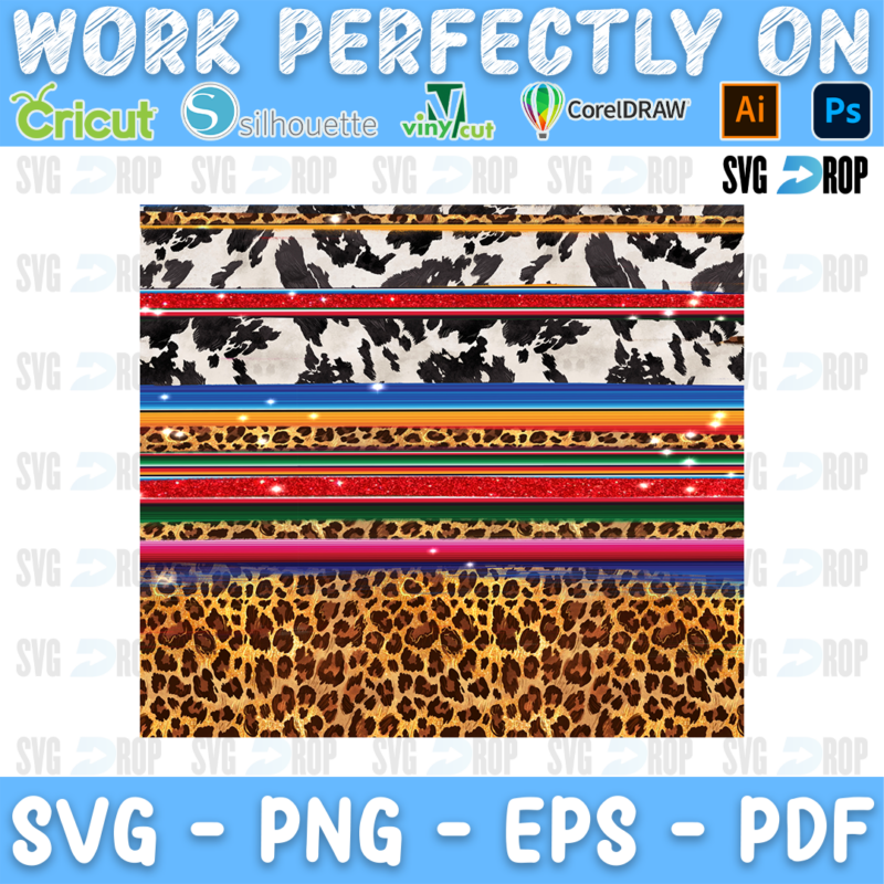 Cowhide Serape Leopard sublimation PNG