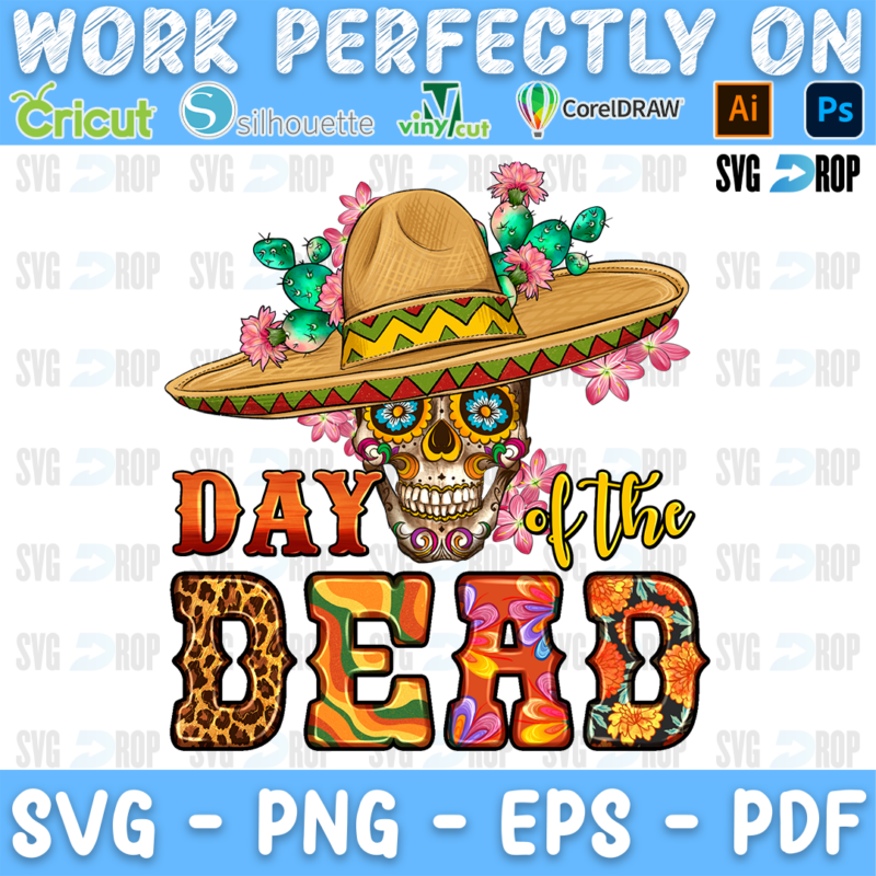 Day of The Dead Sugar Skull PNG