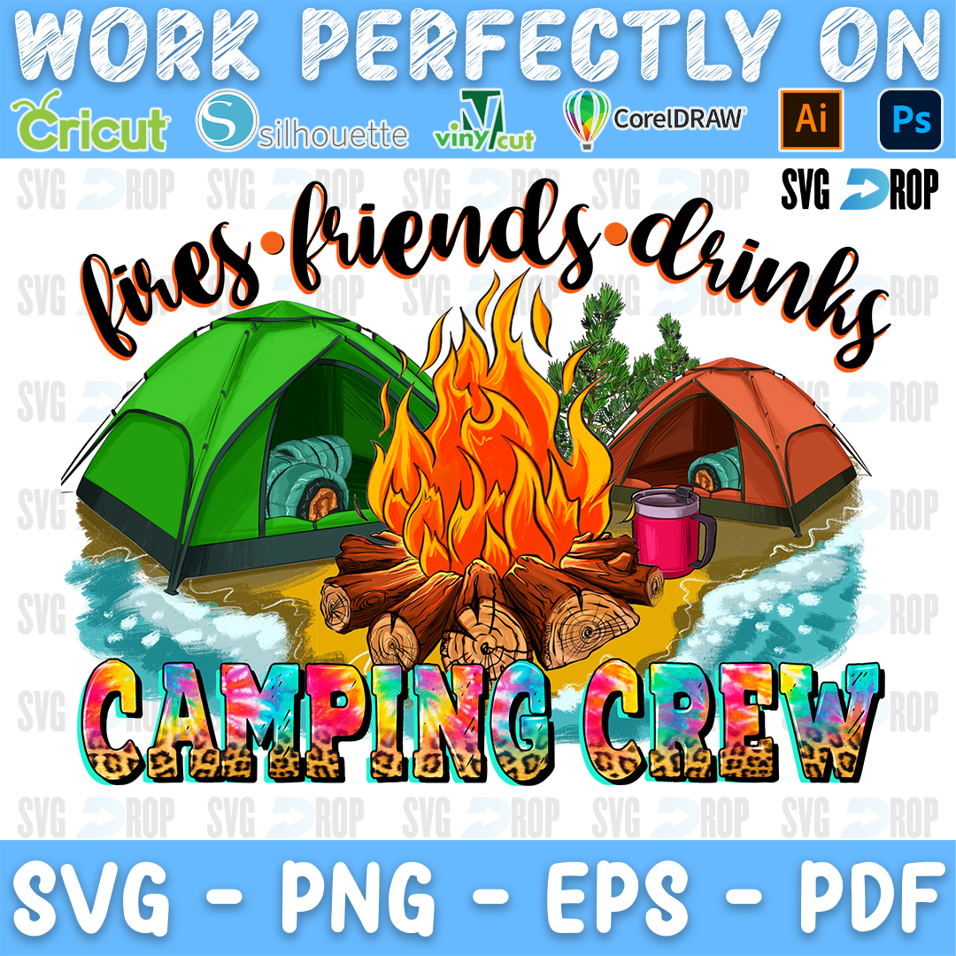 Fires Friends Drinks Camping Crew Tents Campfire PNG