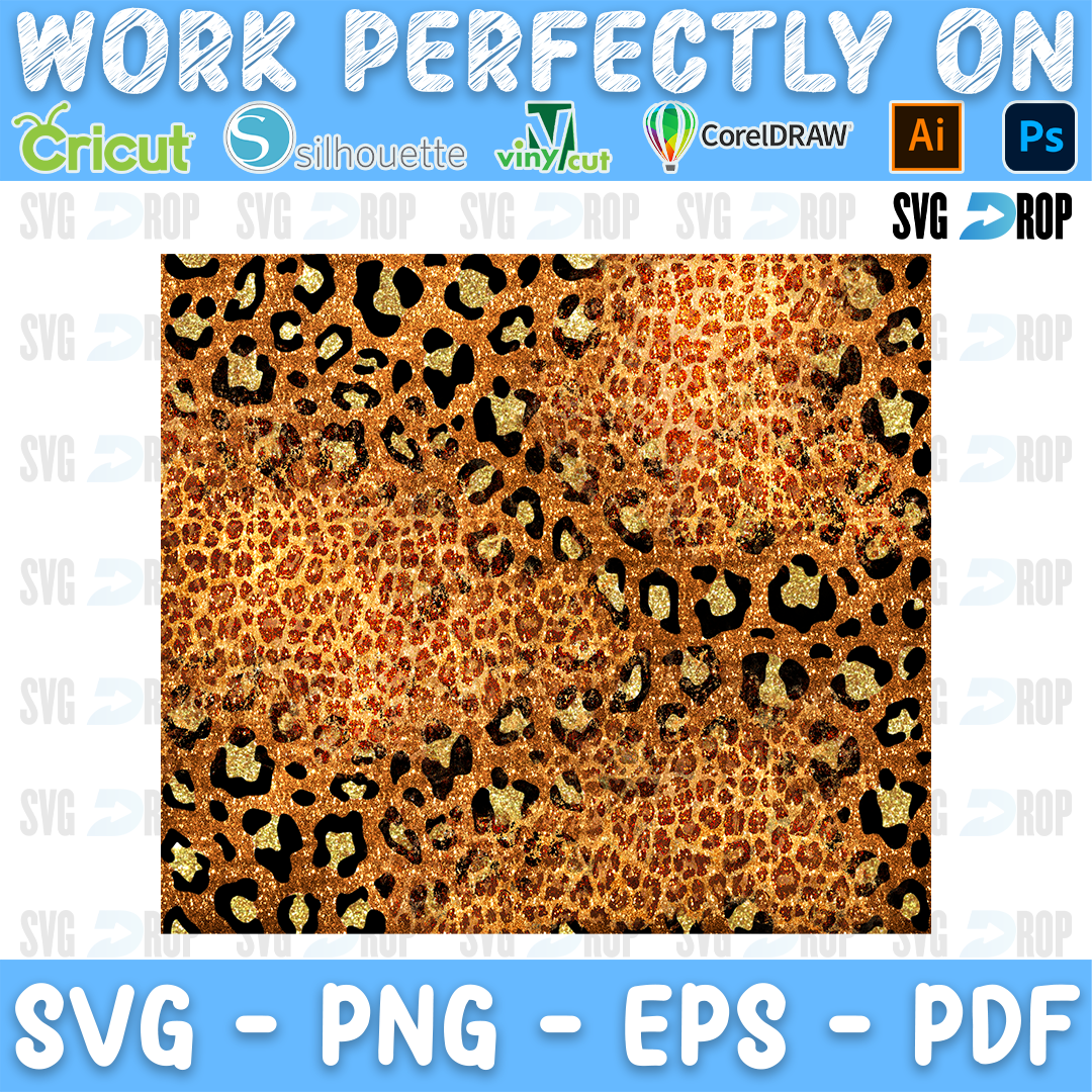 Glitter Leopard PNG
