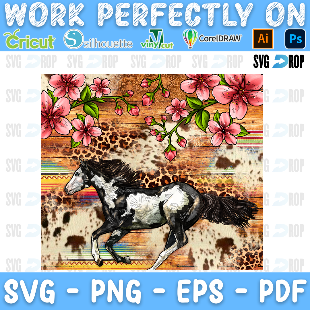 Horse Flower Leopard Cowhide PNG