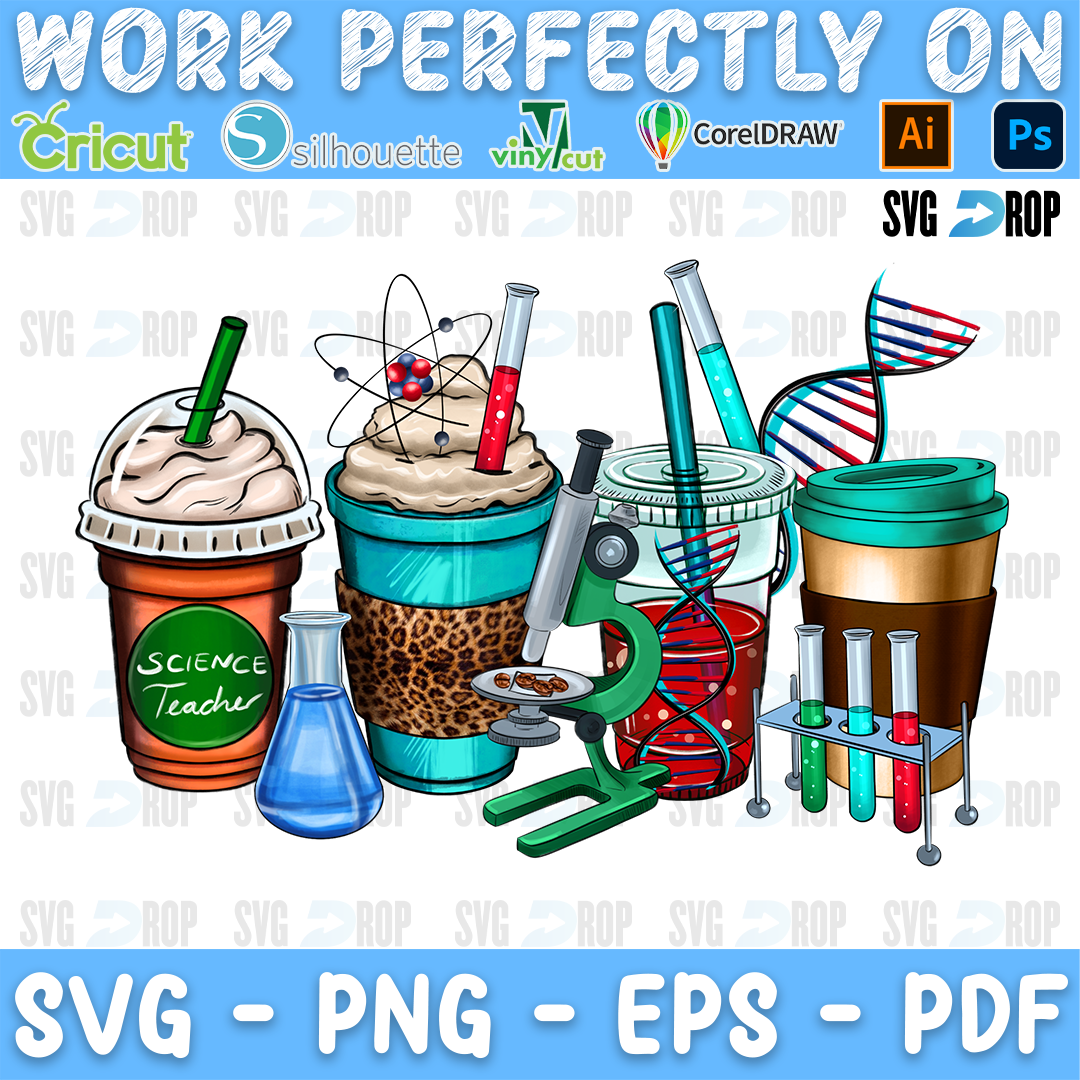 Science Teacher Coffee Cups PNG | SVG DROP