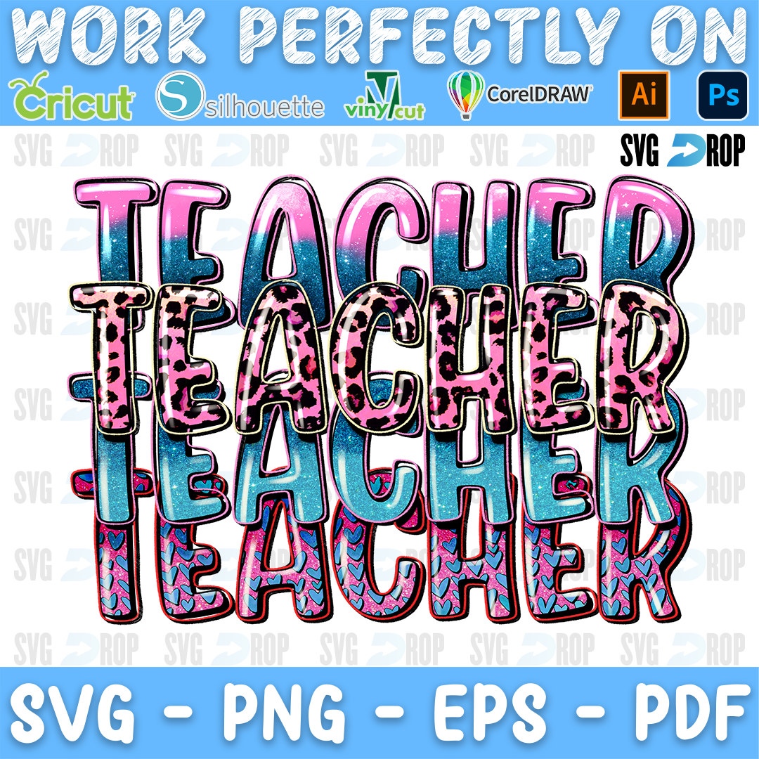 Teacher Stacked PNG