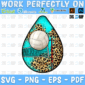 Volleyball Leopard Teardrop PNG