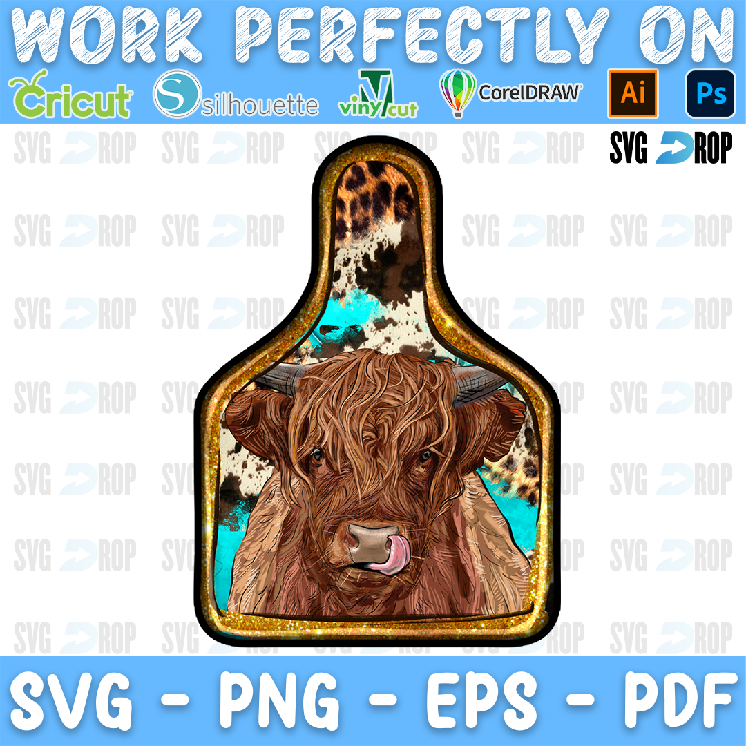 Western Heifer Cowtag Highland Cow PNG