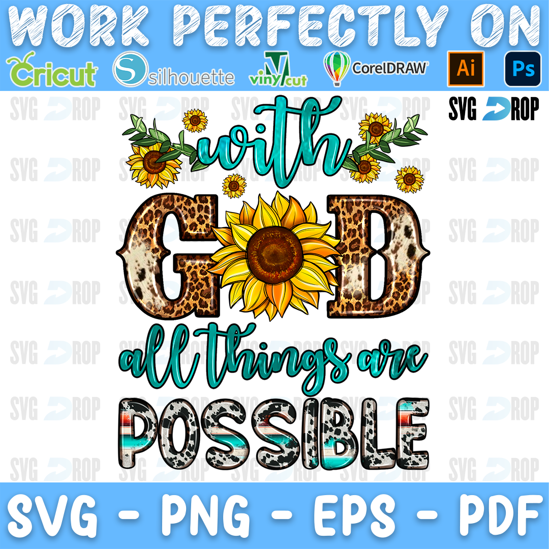 With God All Things Are Possible PNG