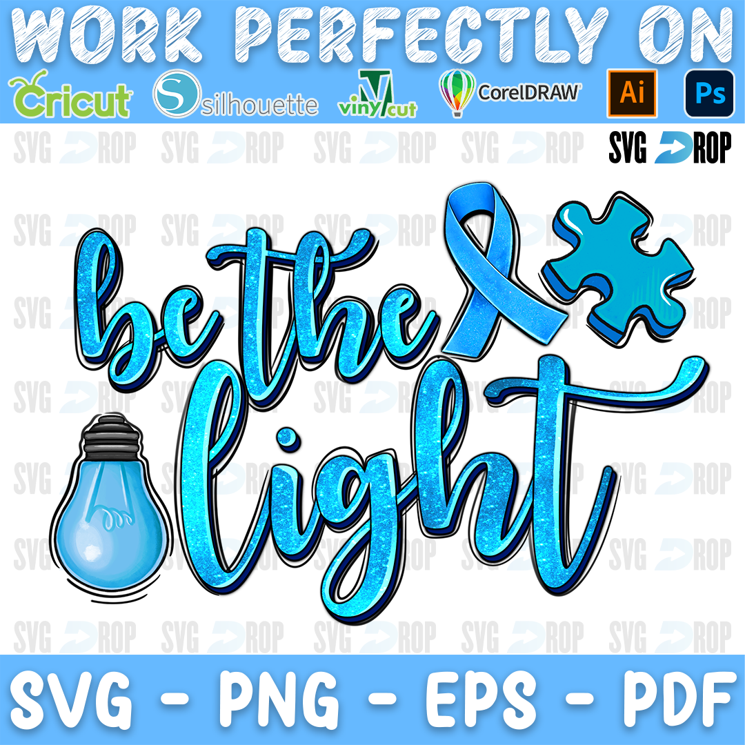 Autism Be The Light PNG