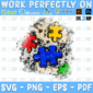 Autism Cowhide Patches PNG