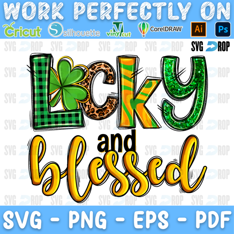 Lucky and Blessed PNG