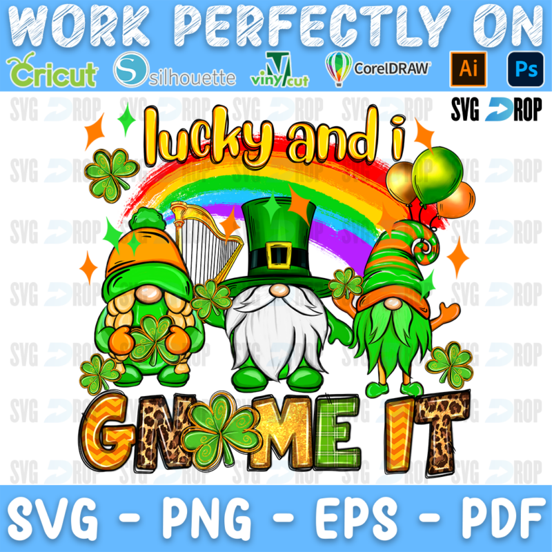 Lucky and I Gnome It PNG