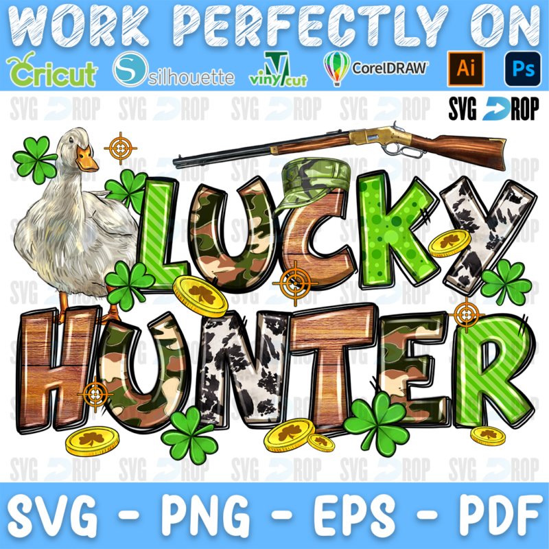 Lucky Hunter St. Patricks Day PNG