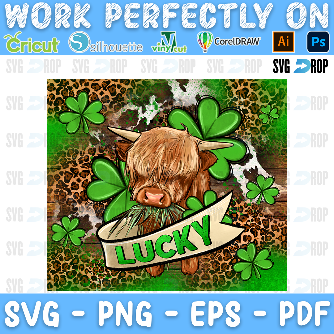 Lucky Long Haired Cow PNG