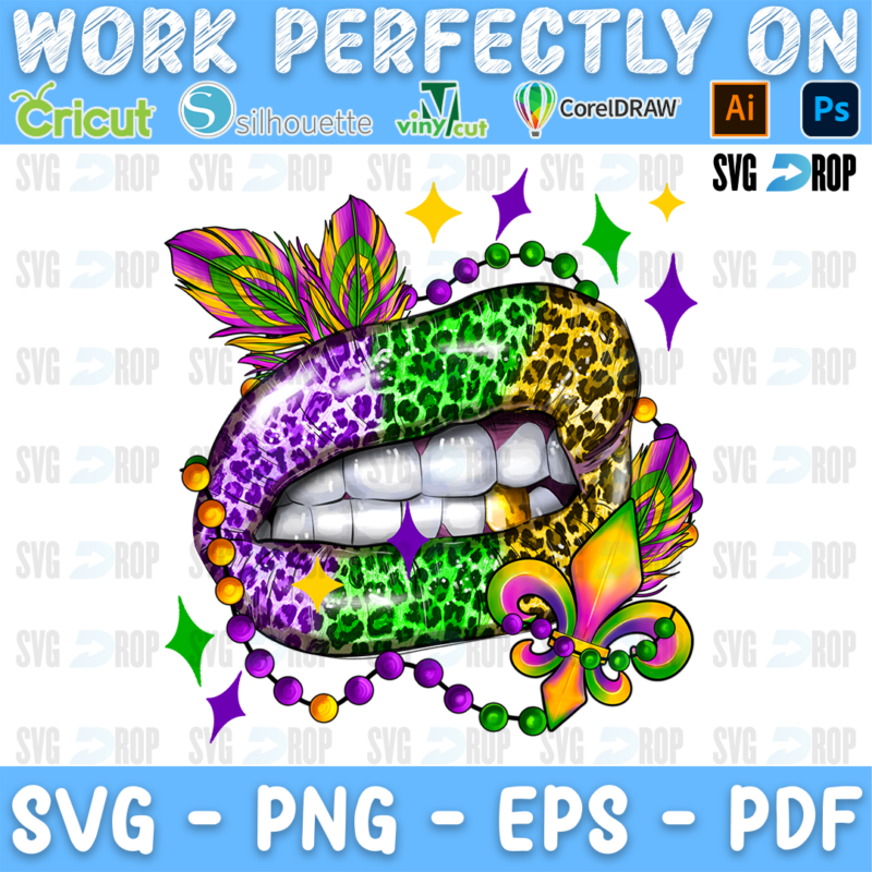 Mardi Gras Lip PNG