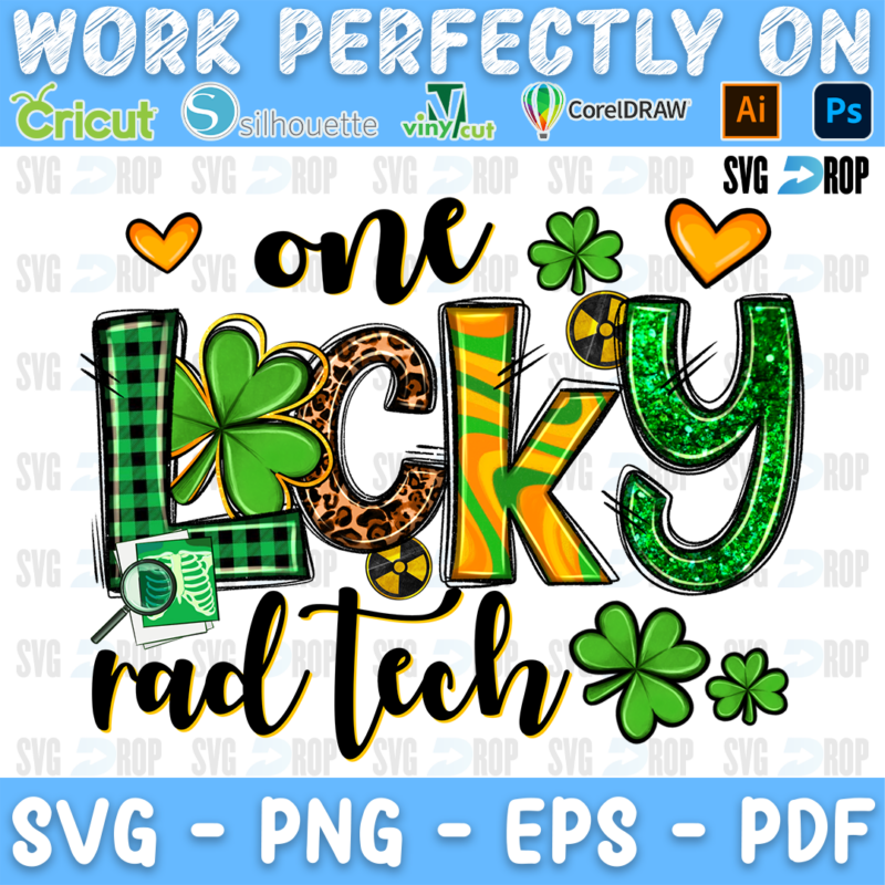 One Lucky Radiology Tech St Patricks Day PNG