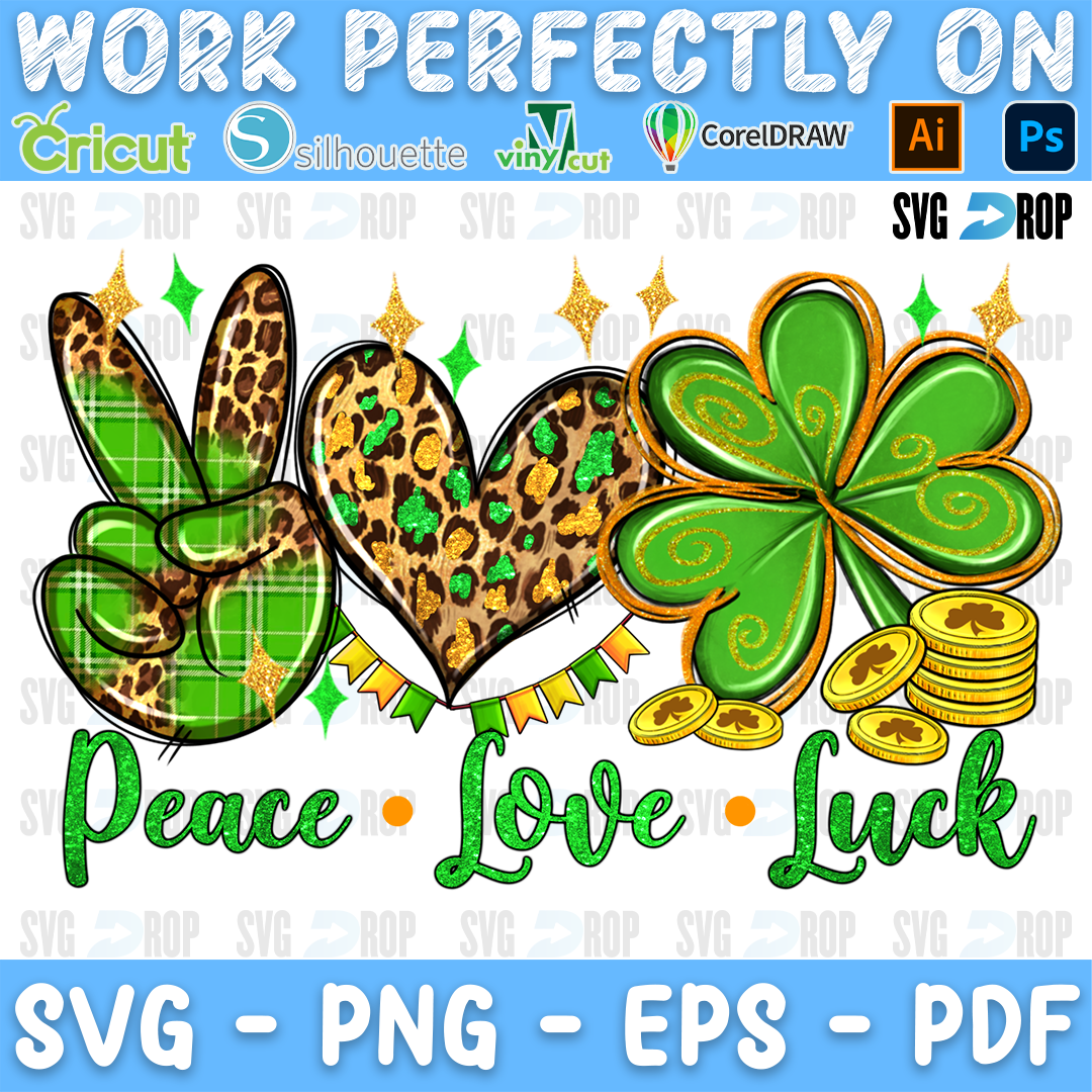 Peace Love Luck PNG