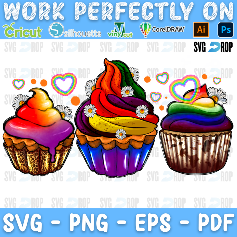 Pride Cupcake PNG