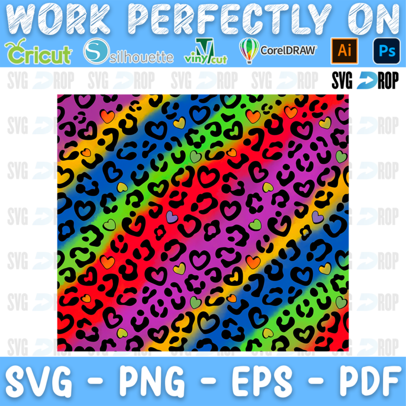 Pride Leopard Seamless PNG