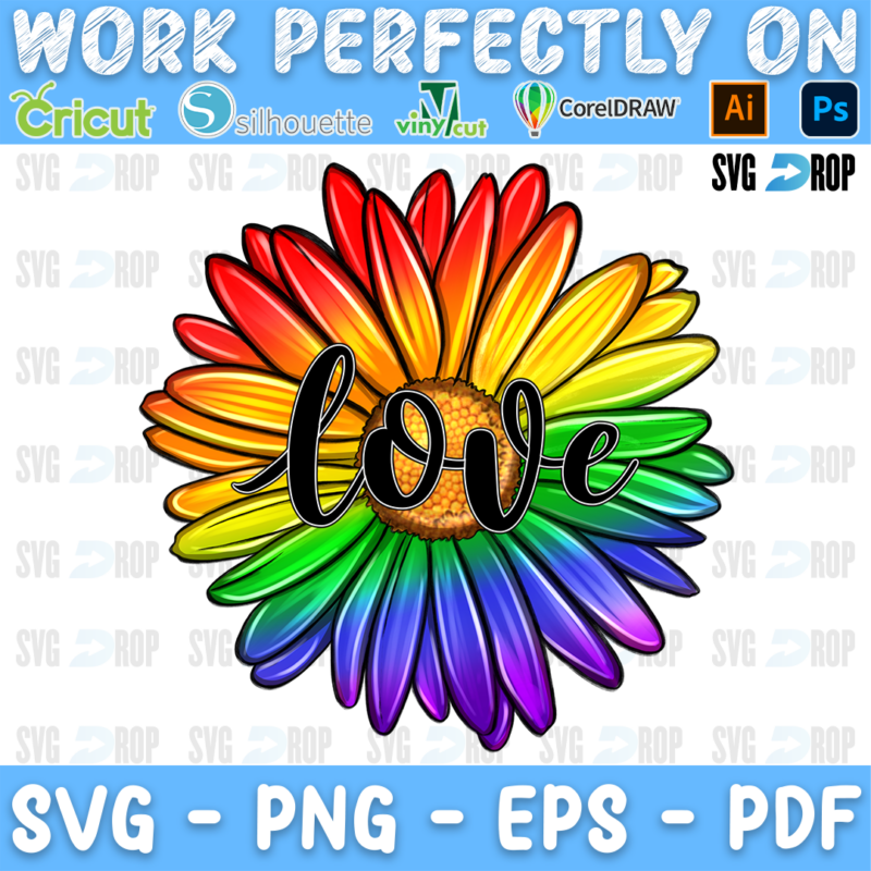 Pride Love Daisy PNG