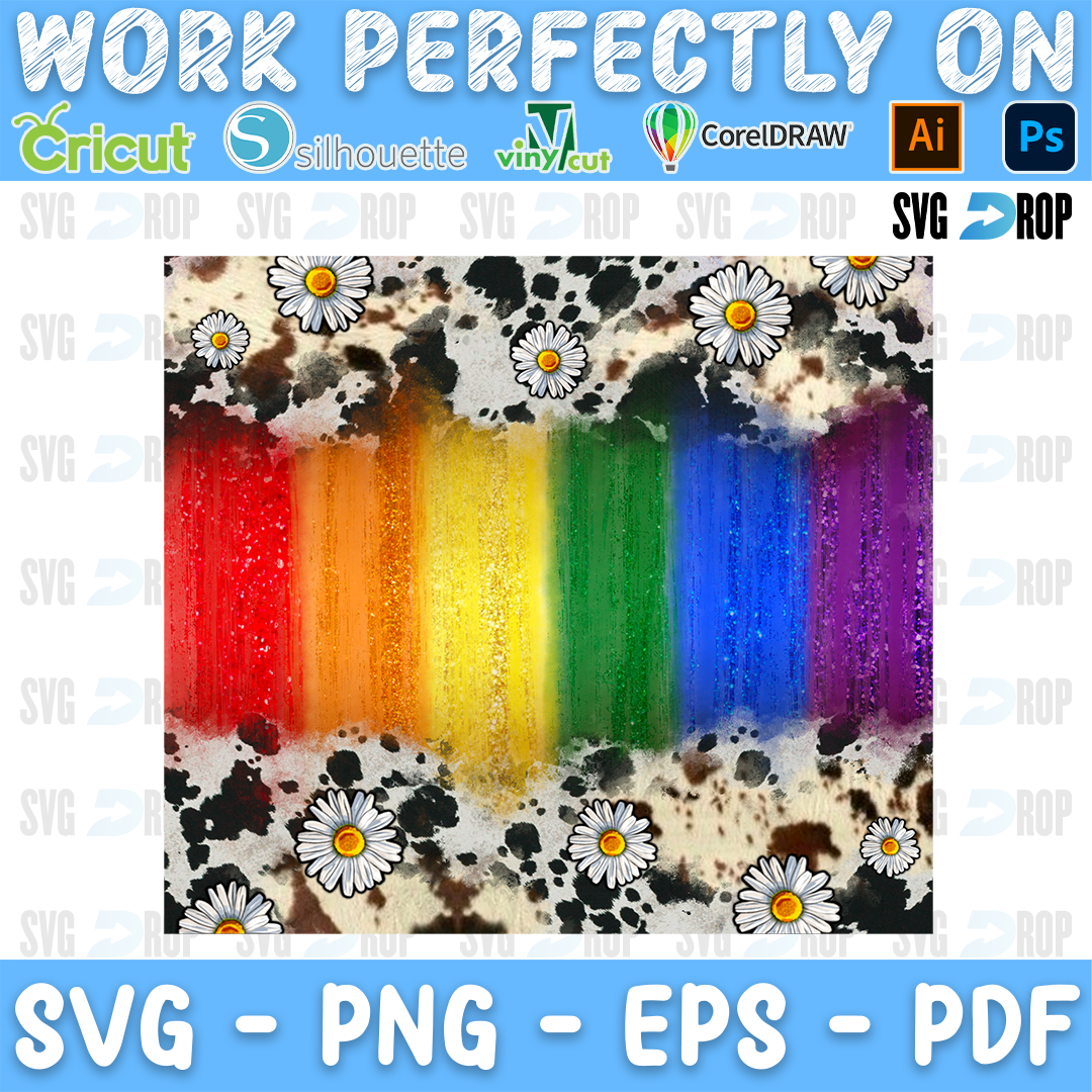 Pride Rainbow Cowhide PNG