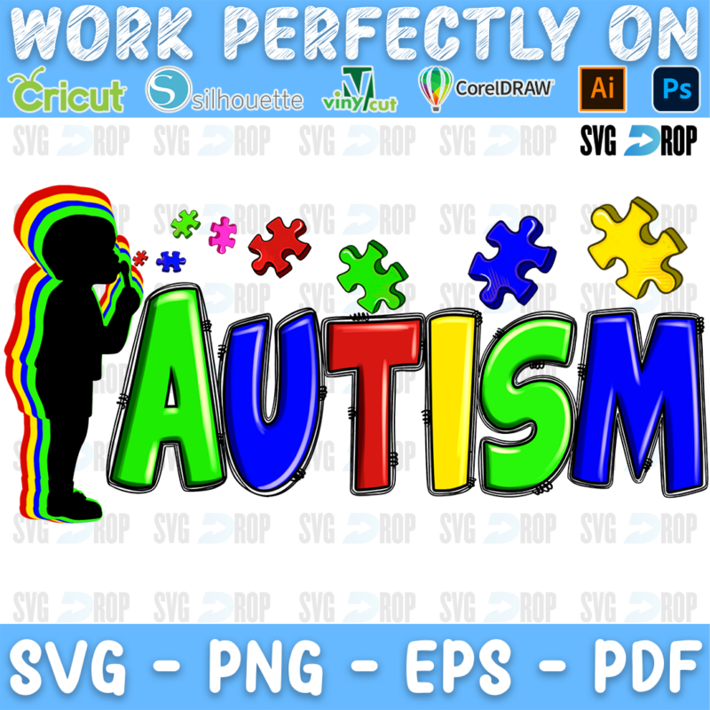 Puzzle Autism Kid PNG