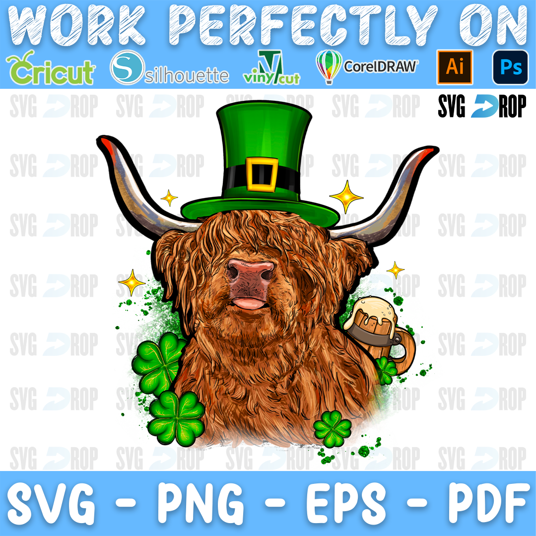 St Patricks Cow PNG