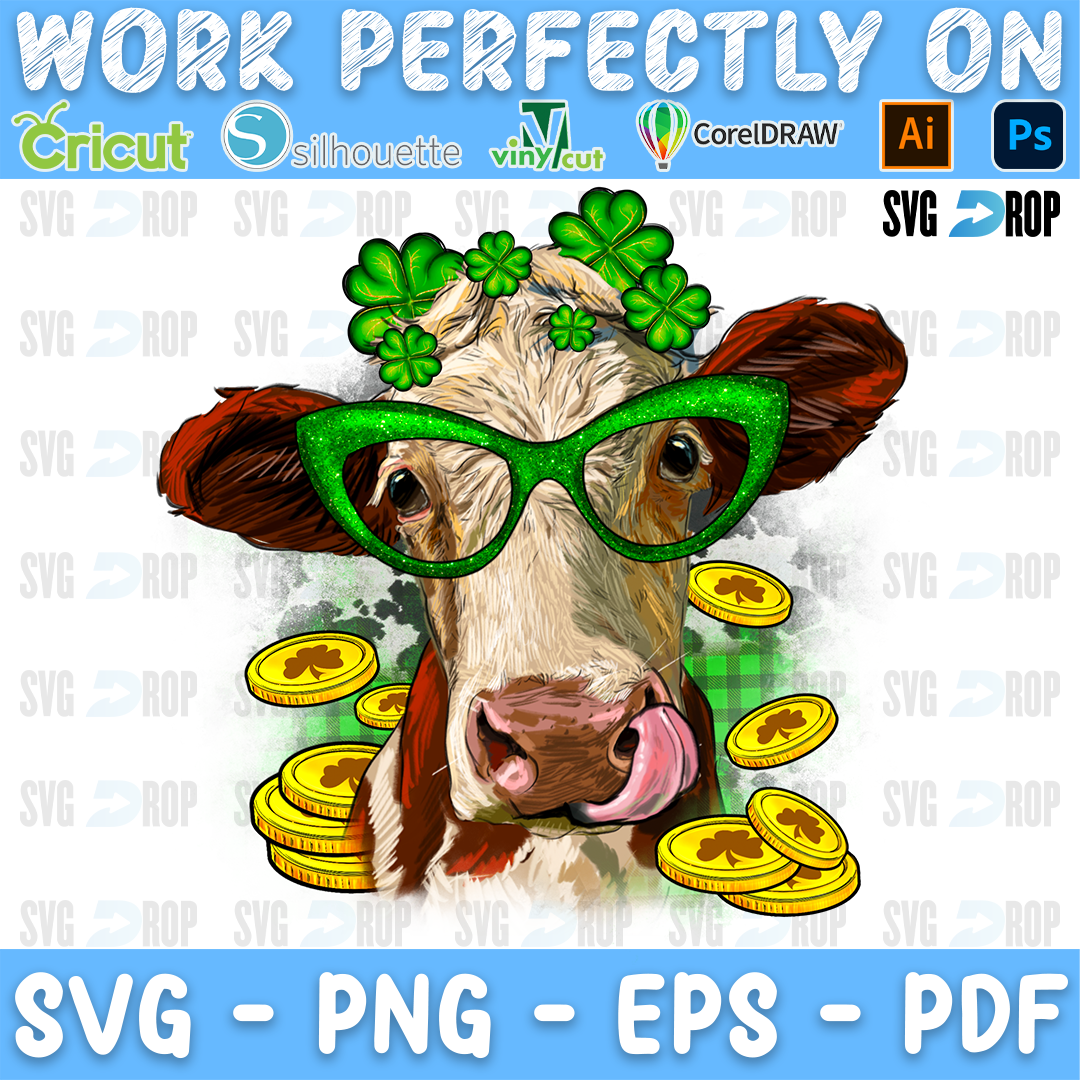 St Patricks Day Cow PNG