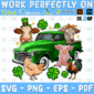 St Patrick’s Day Farm Animals Truck PNG