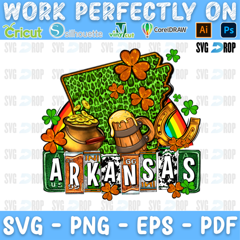St Patrick's Arkansas Map PNG