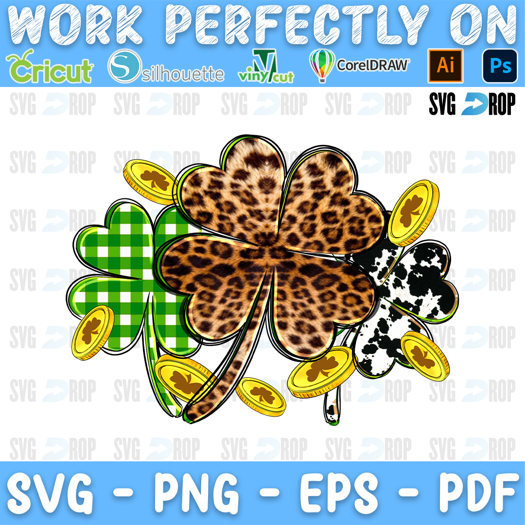St Patricks Day Shamrocks PNG