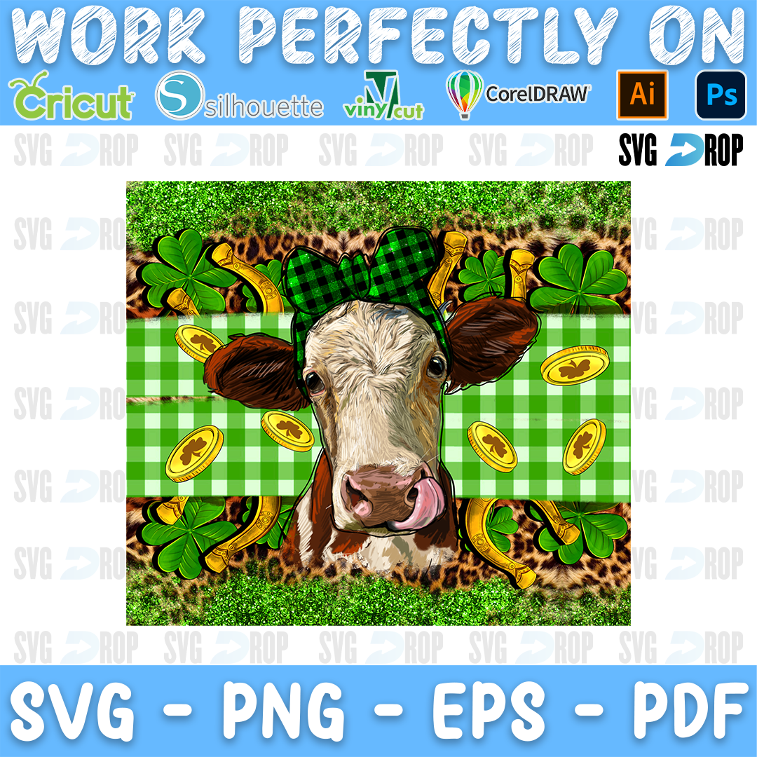 St Patricks Day with Cow PNG