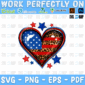 American Flag Heart PNG
