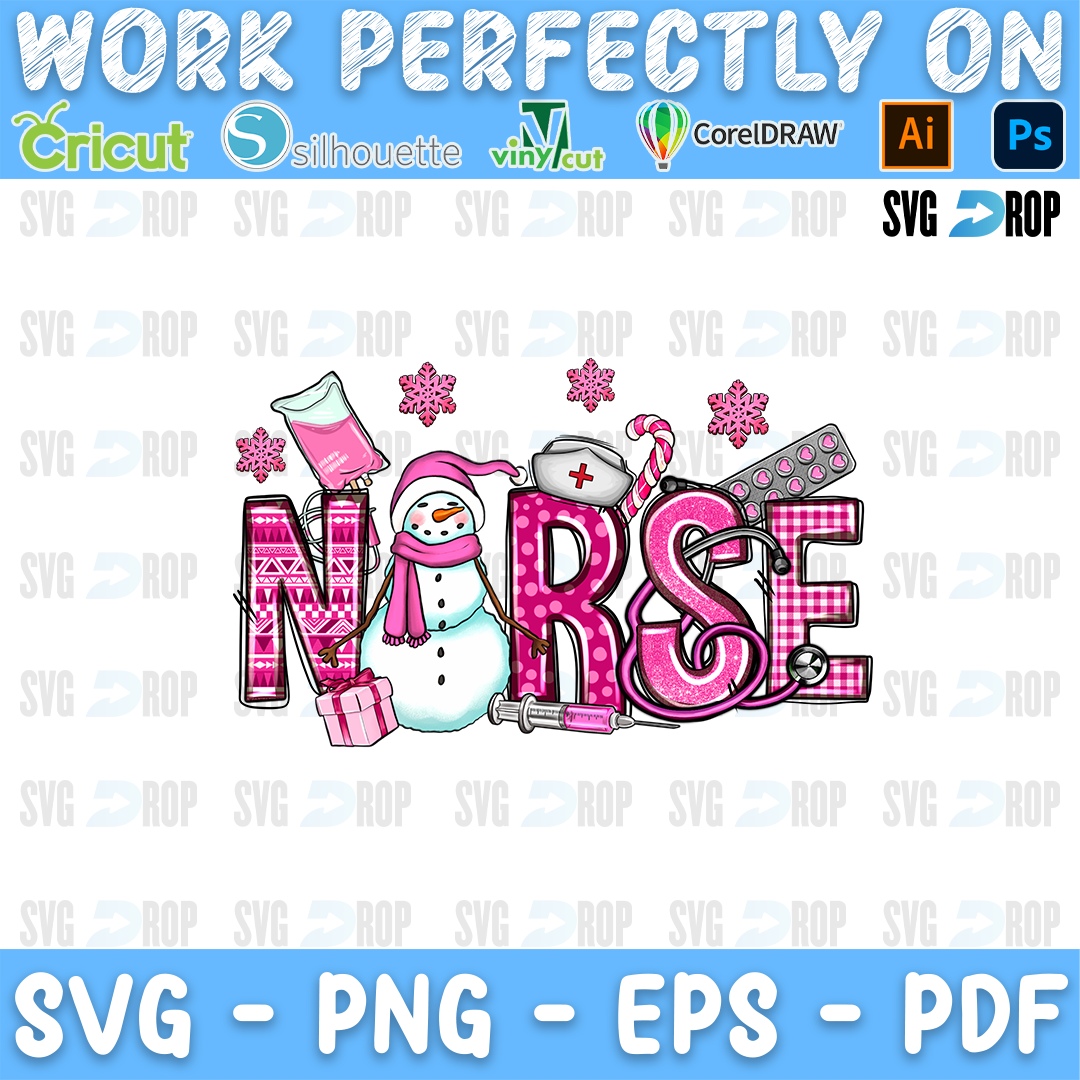 Nurse Pink Christmas PNG