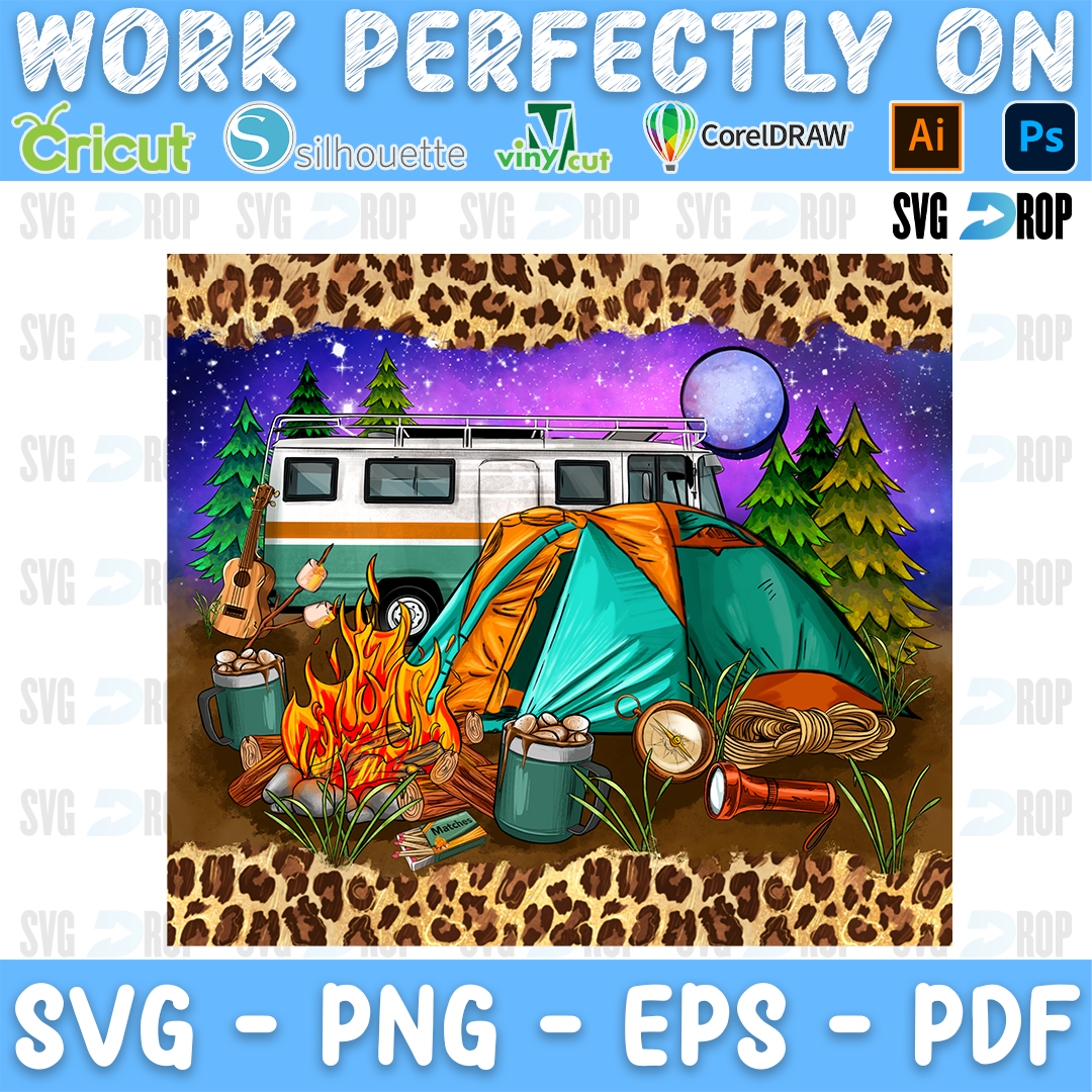 Camping sublimation PNG